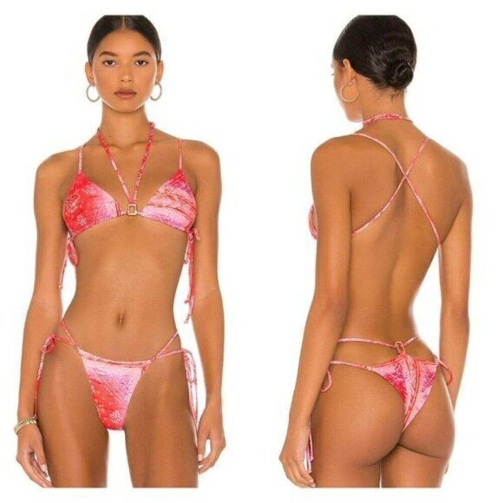 Lovewave The Giana Top and Bottom - Pink Dye Scarf